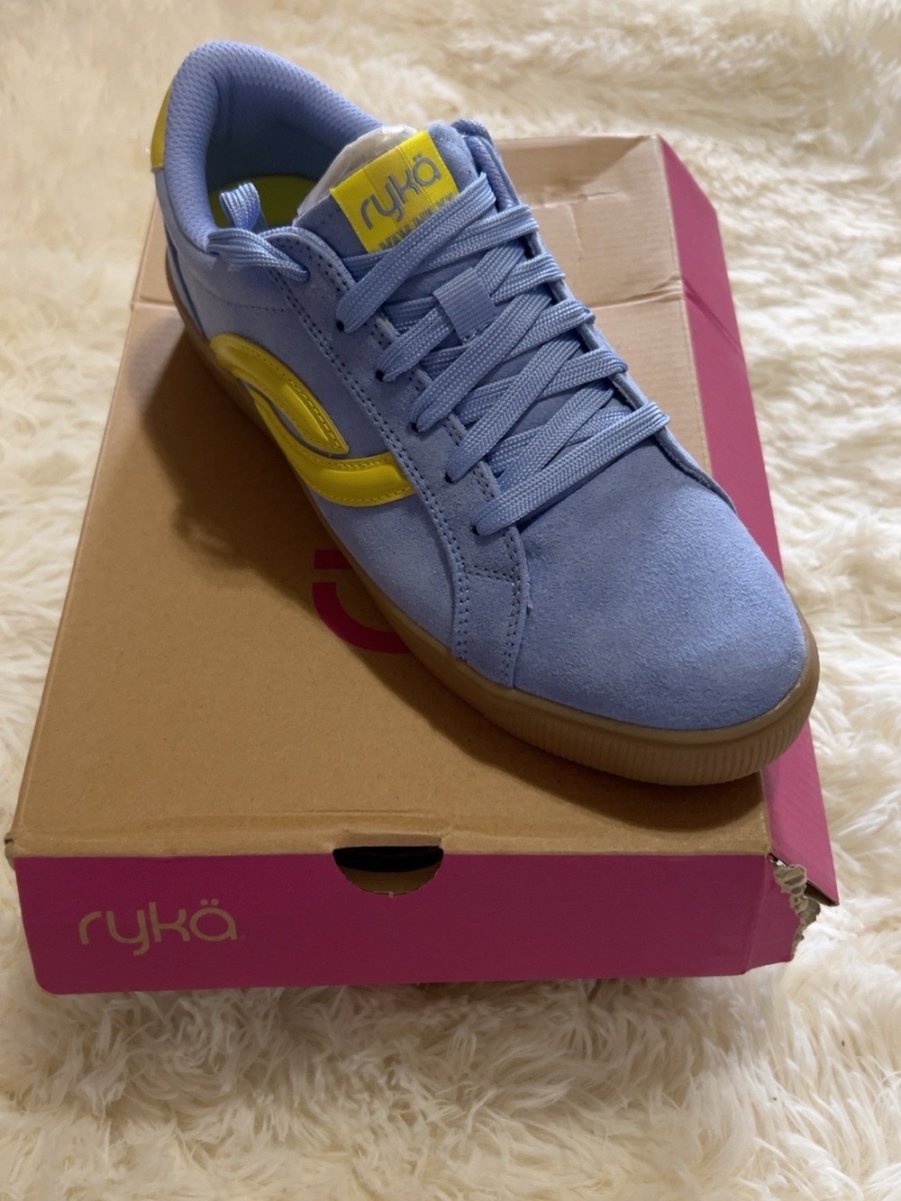 Ryka Women’s Light Blue and Yellow Low-Top Sneaker